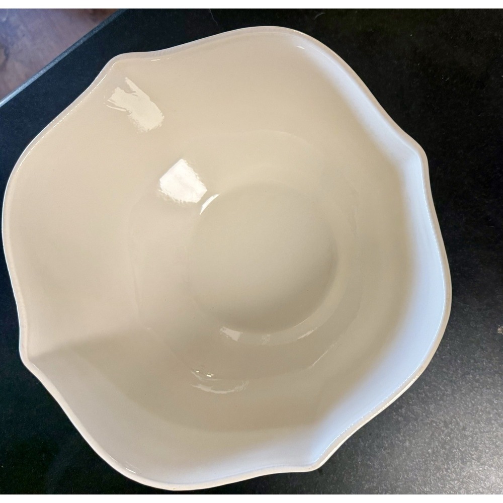 Pioneer Woman Stoneware Linen Lace,Cream Serving Bowl & 2 Plates - Picture 3 of 14